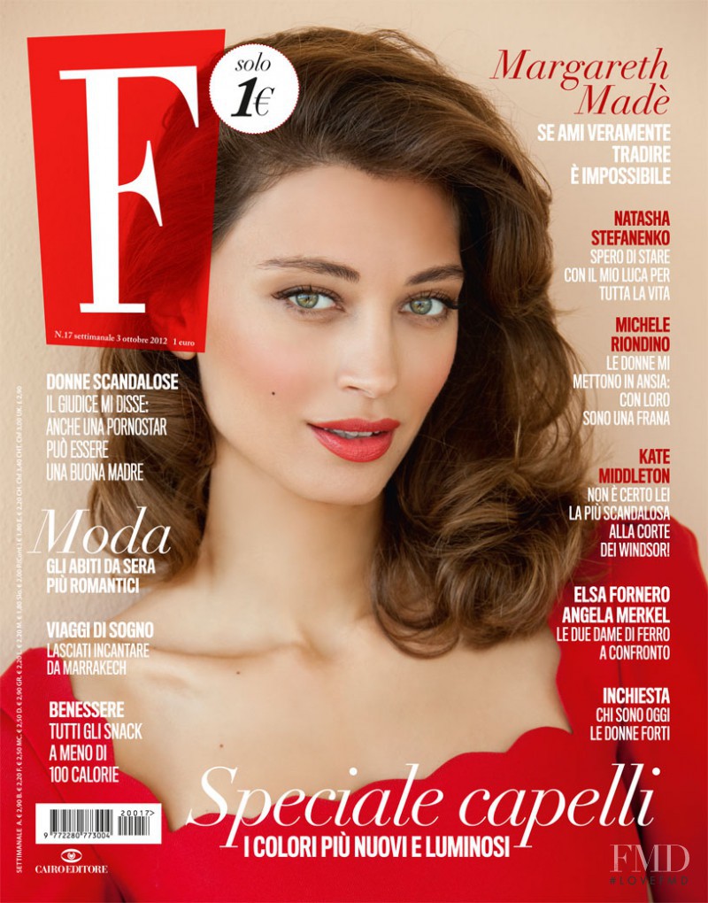Margareth Madè featured on the F cover from October 2012