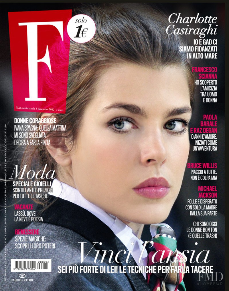 Charlotte Casiraghi featured on the F cover from October 2012
