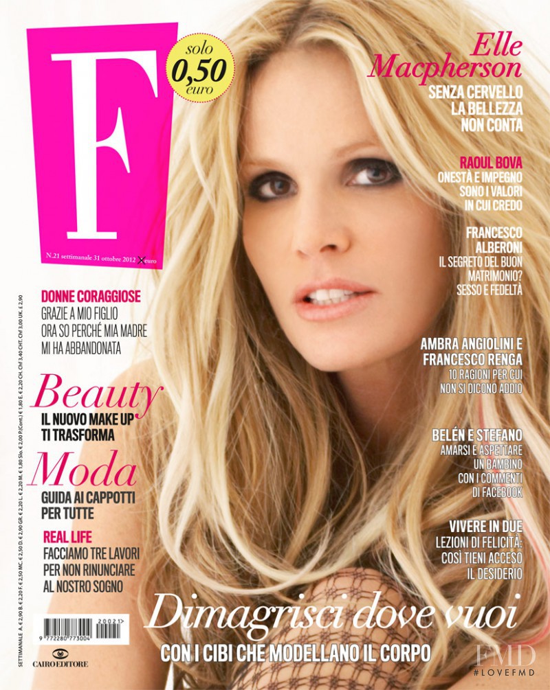 Elle Macpherson featured on the F cover from October 2012