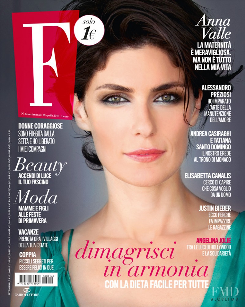 Anna Valle featured on the F cover from April 2013