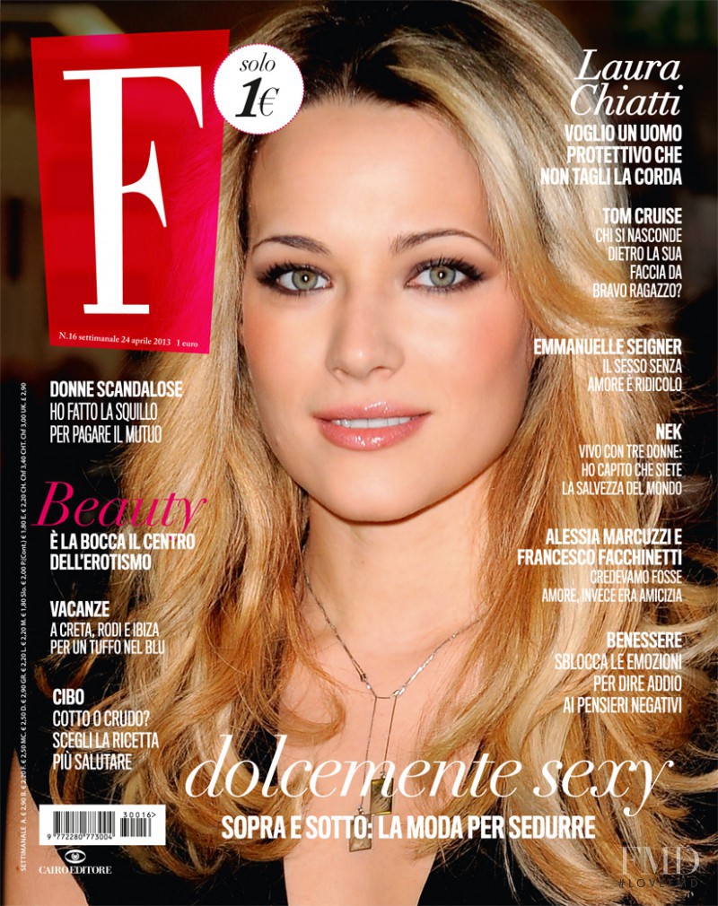 Laura Chiatti featured on the F cover from April 2013