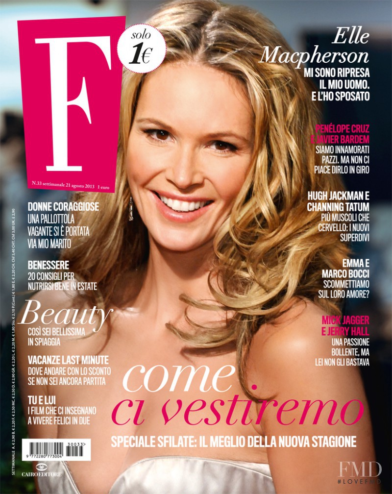 Elle Macpherson featured on the F cover from August 2013