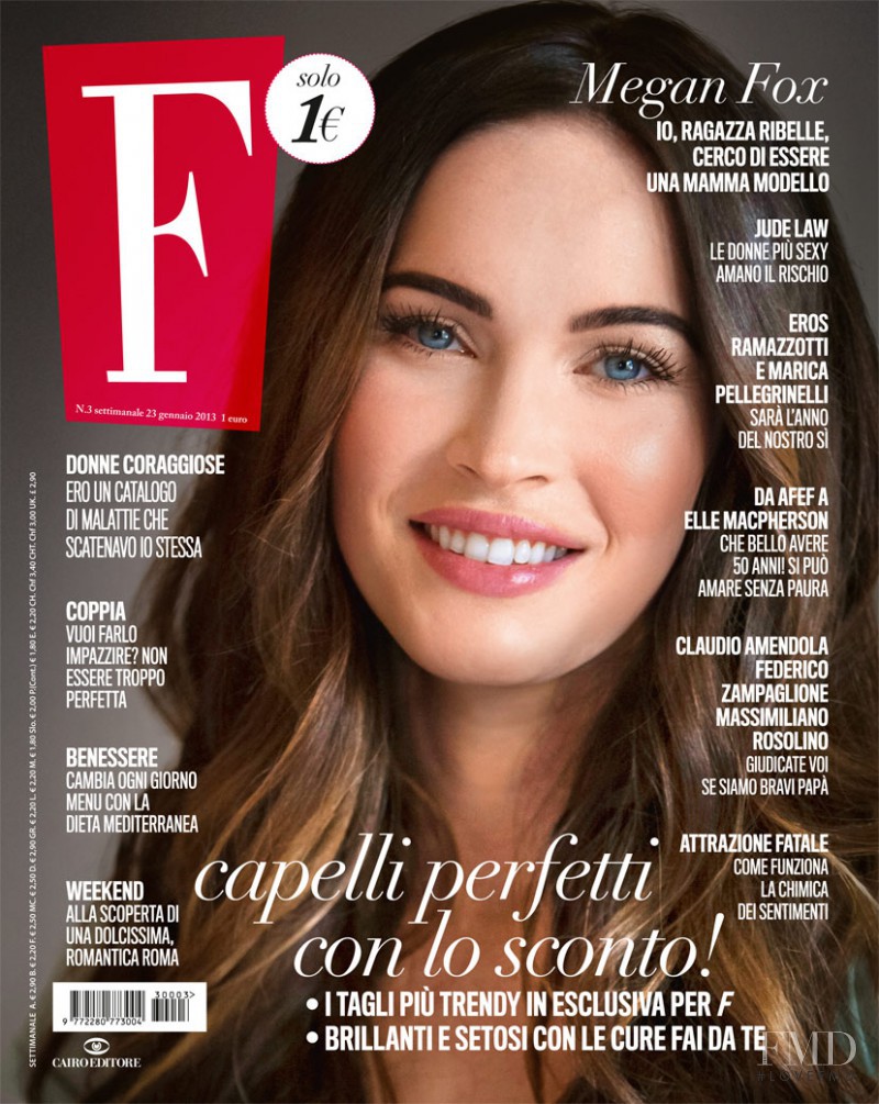 Megan Fox featured on the F cover from January 2013