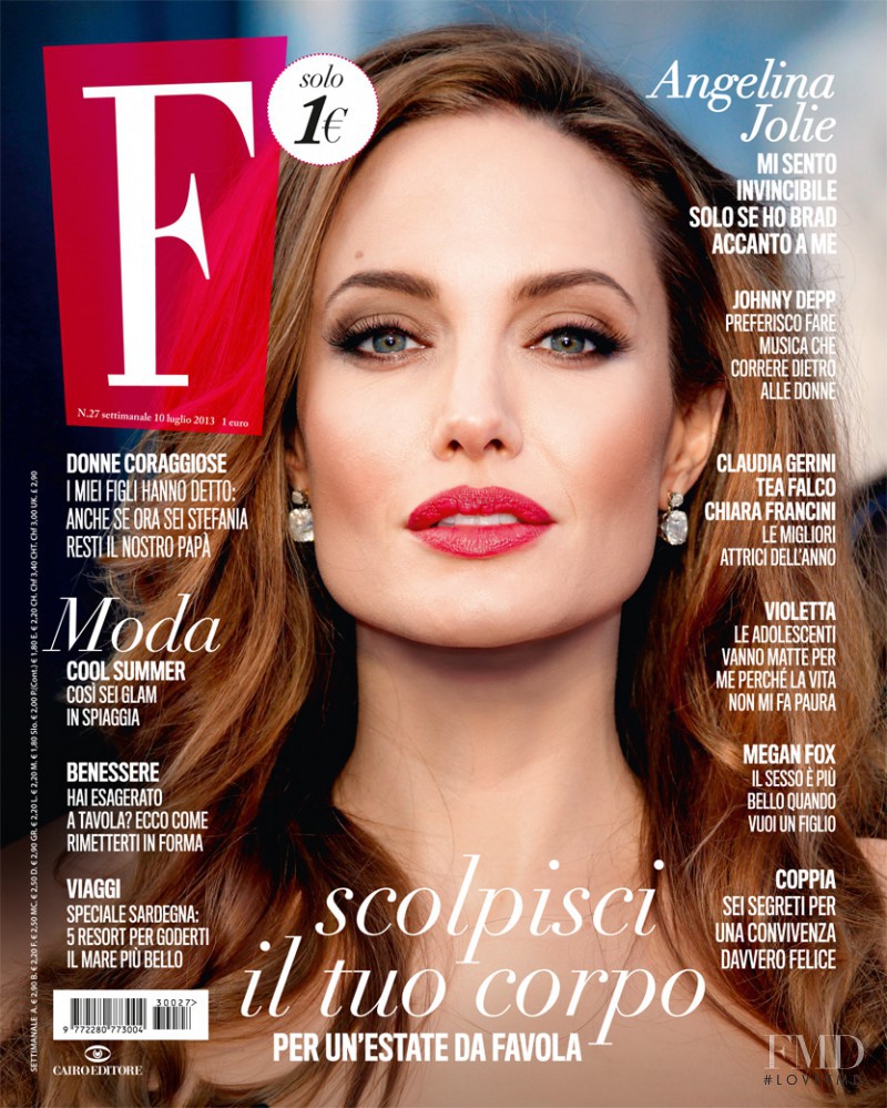 Angelina Jolie featured on the F cover from July 2013