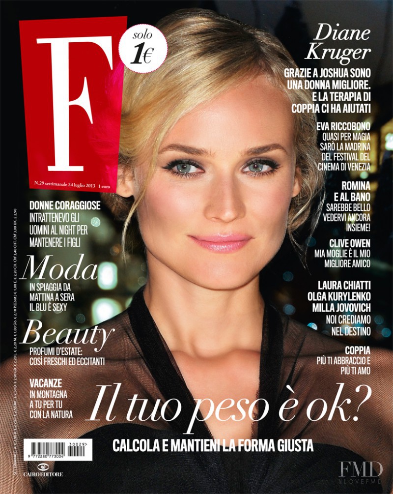 Diane Heidkruger featured on the F cover from July 2013