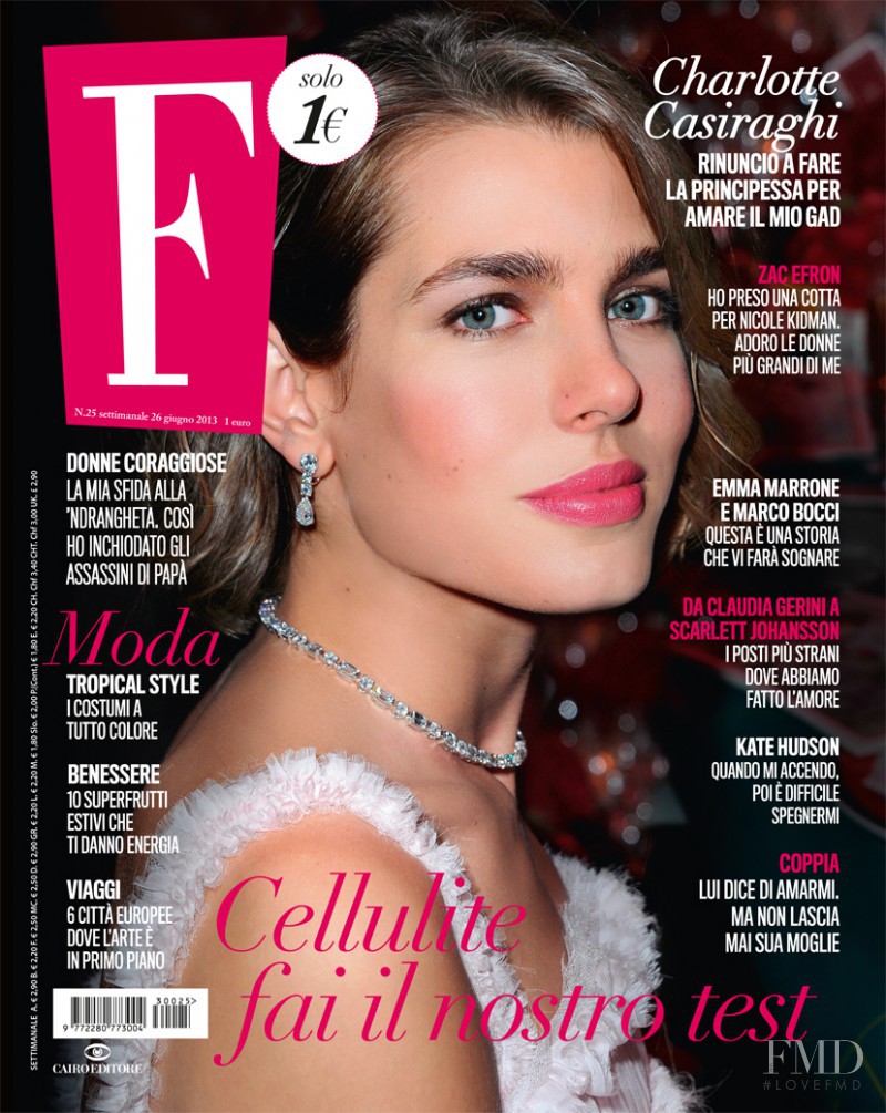 Charlotte Casiraghi featured on the F cover from June 2013