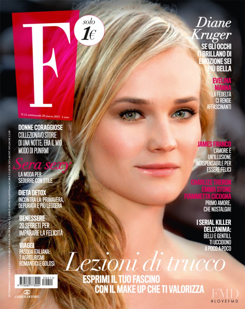 Diane Heidkruger featured on the F cover from March 2013