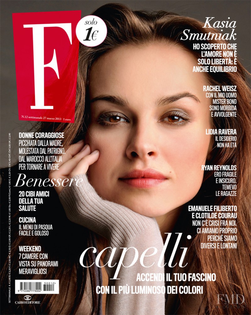 Kasia Smutniak featured on the F cover from March 2013