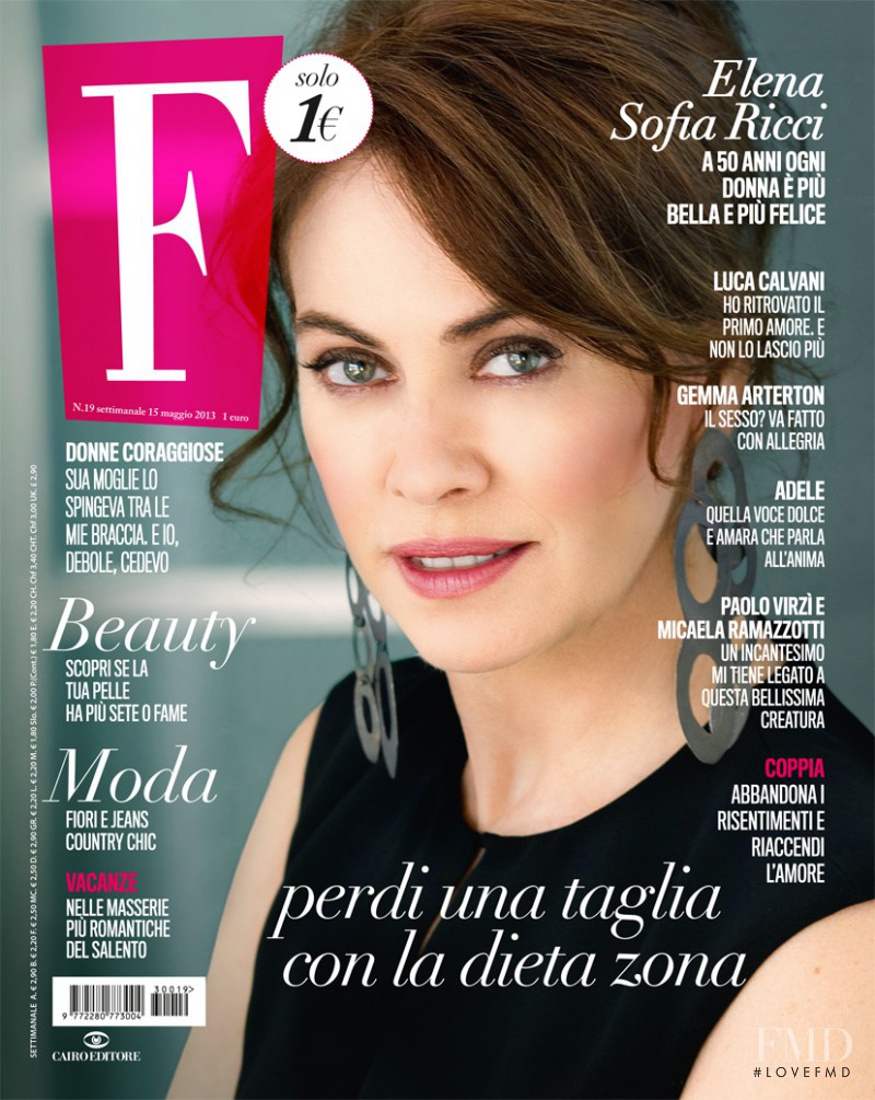Elena Sofia Ricci featured on the F cover from May 2013
