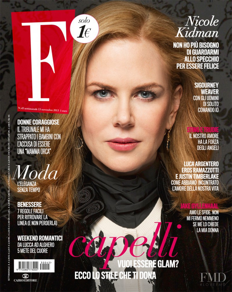 Nicole Kidman featured on the F cover from November 2013
