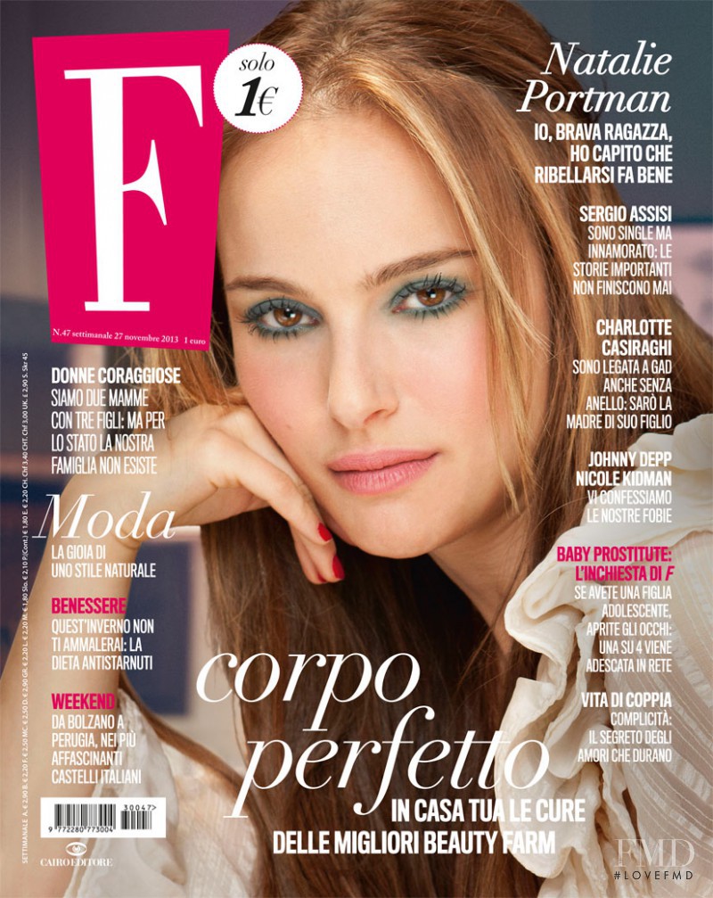 Natalie Portman featured on the F cover from November 2013