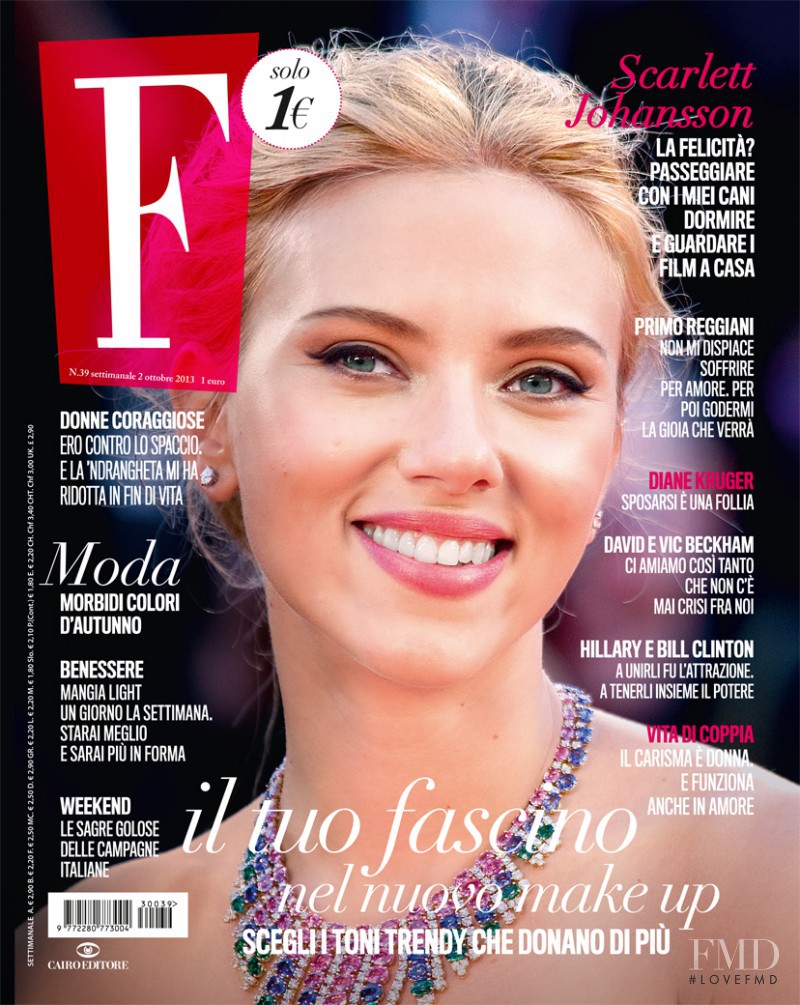 Scarlet Johansson featured on the F cover from October 2013