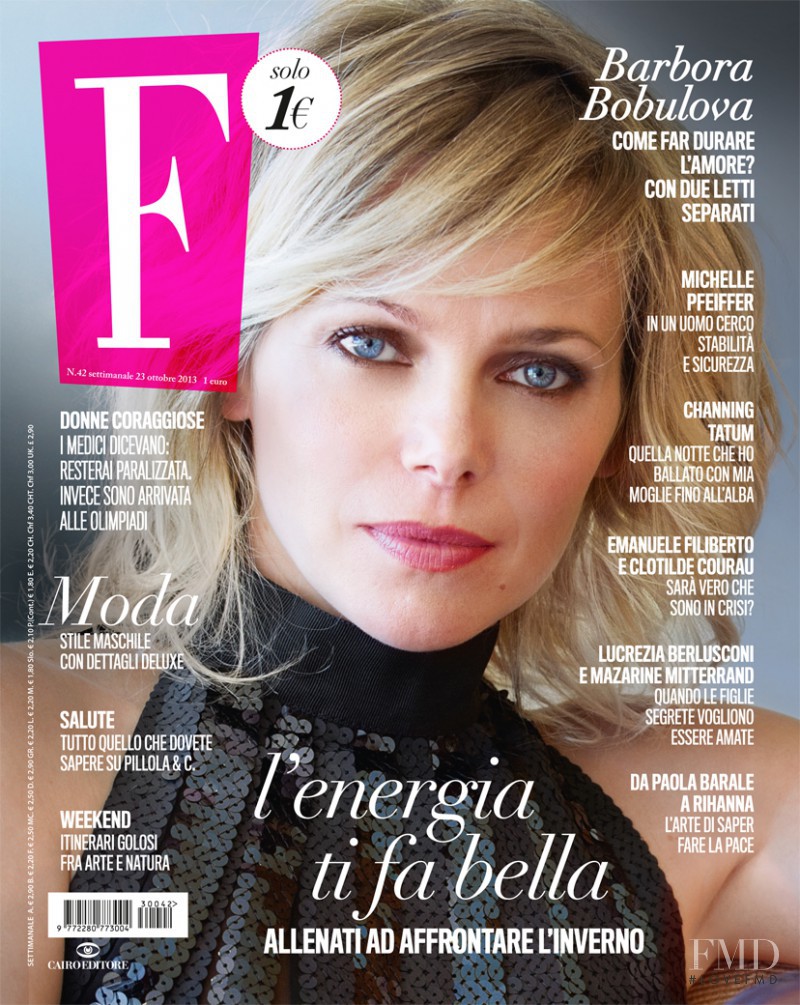 Barbora Bobulova featured on the F cover from October 2013