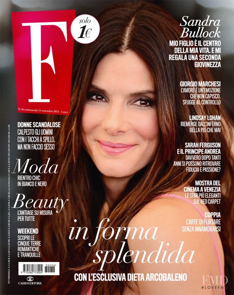 Sandra Bullock featured on the F cover from September 2013