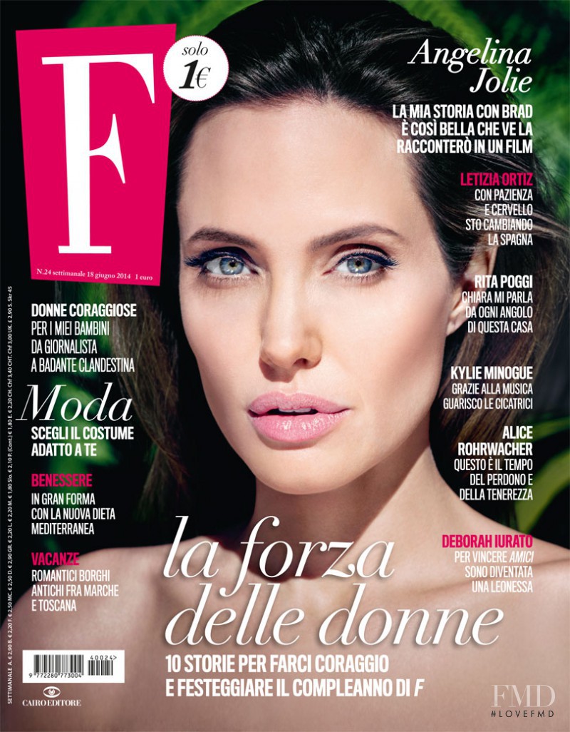 Angelina Jolie featured on the F cover from June 2014