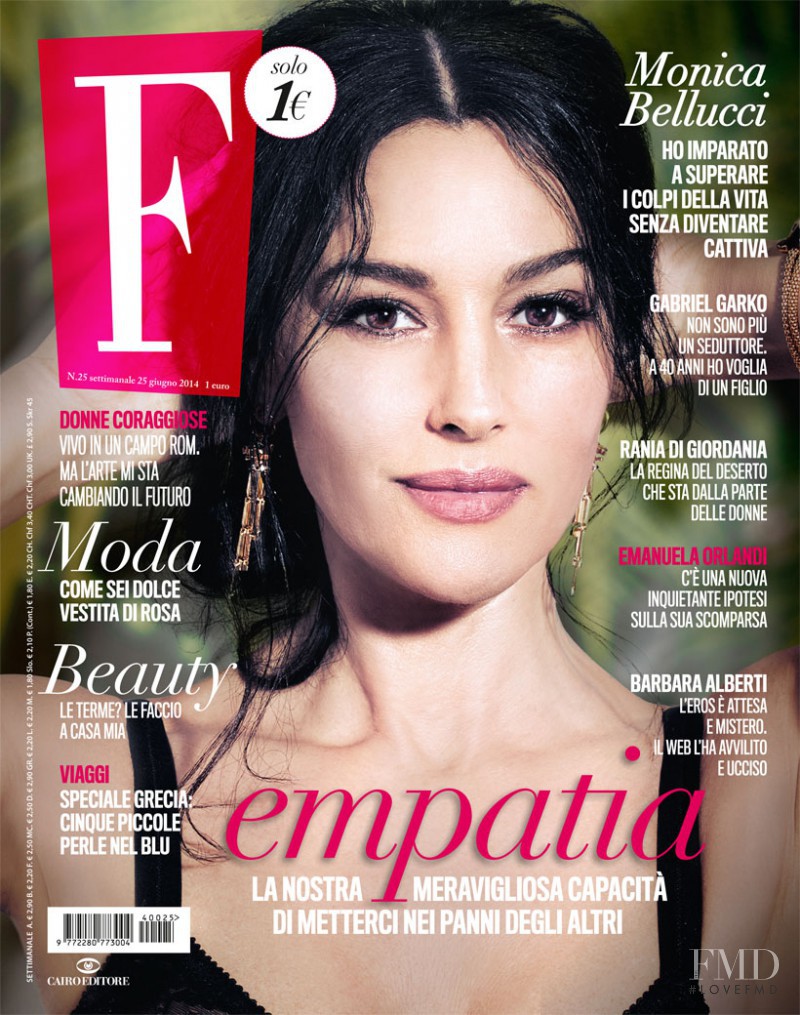 Monica Bellucci featured on the F cover from June 2014