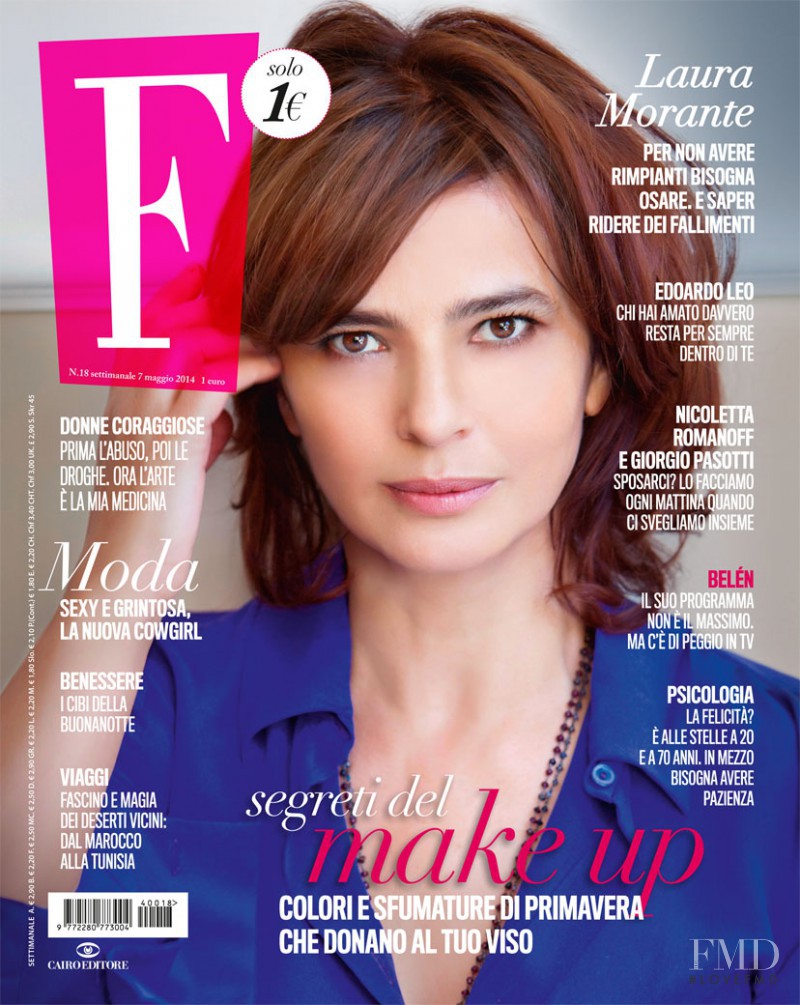 Laura Morante featured on the F cover from May 2014