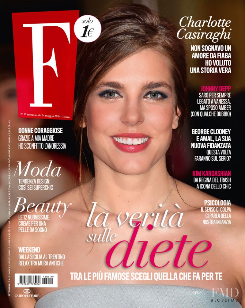 Charlotte Casiraghi featured on the F cover from May 2014