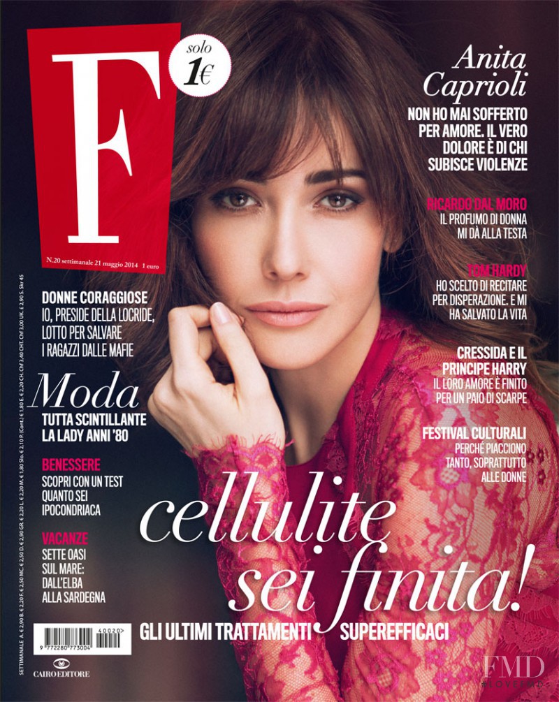 Anita Caprioli featured on the F cover from May 2014