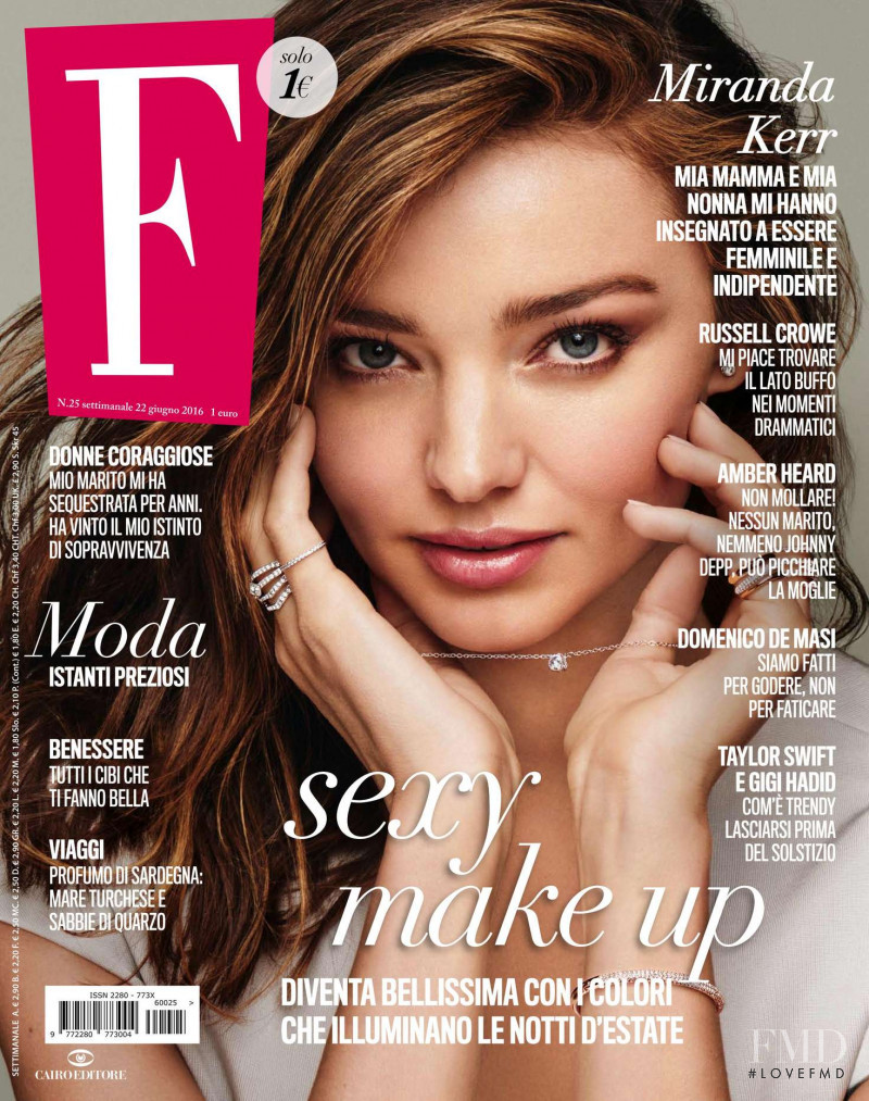 Miranda Kerr featured on the F cover from June 2016