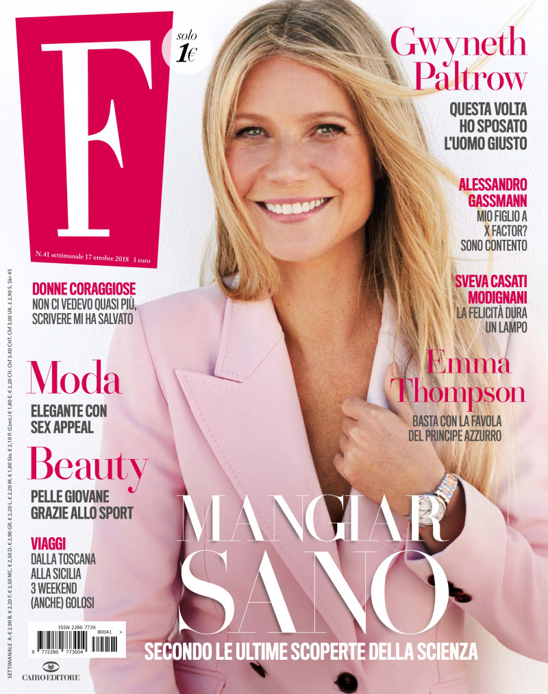 Gwyneth Paltrow featured on the F cover from October 2018