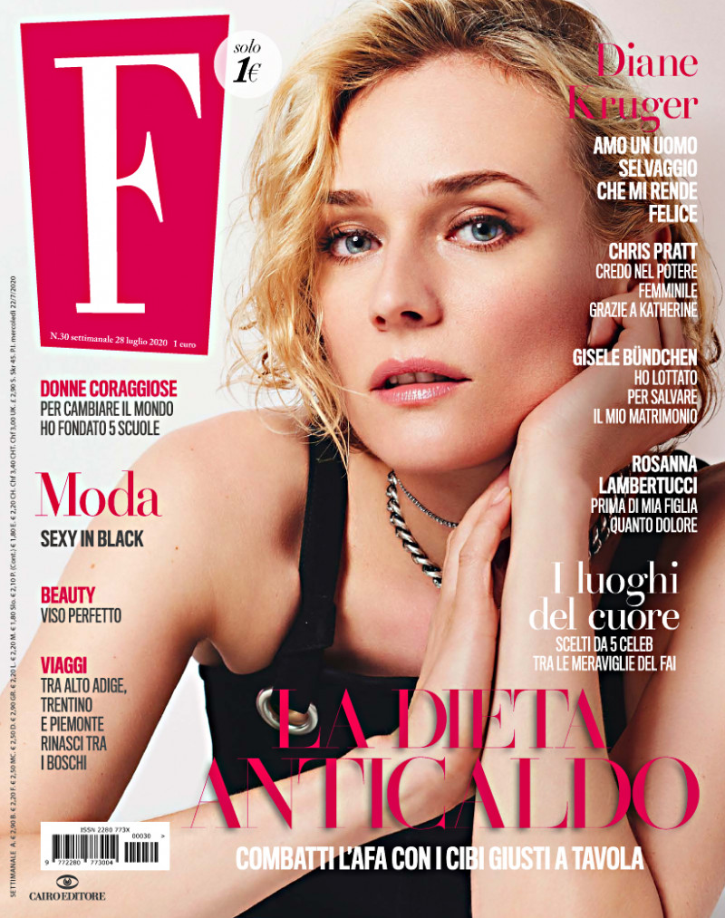 Diane Heidkruger featured on the F cover from July 2020