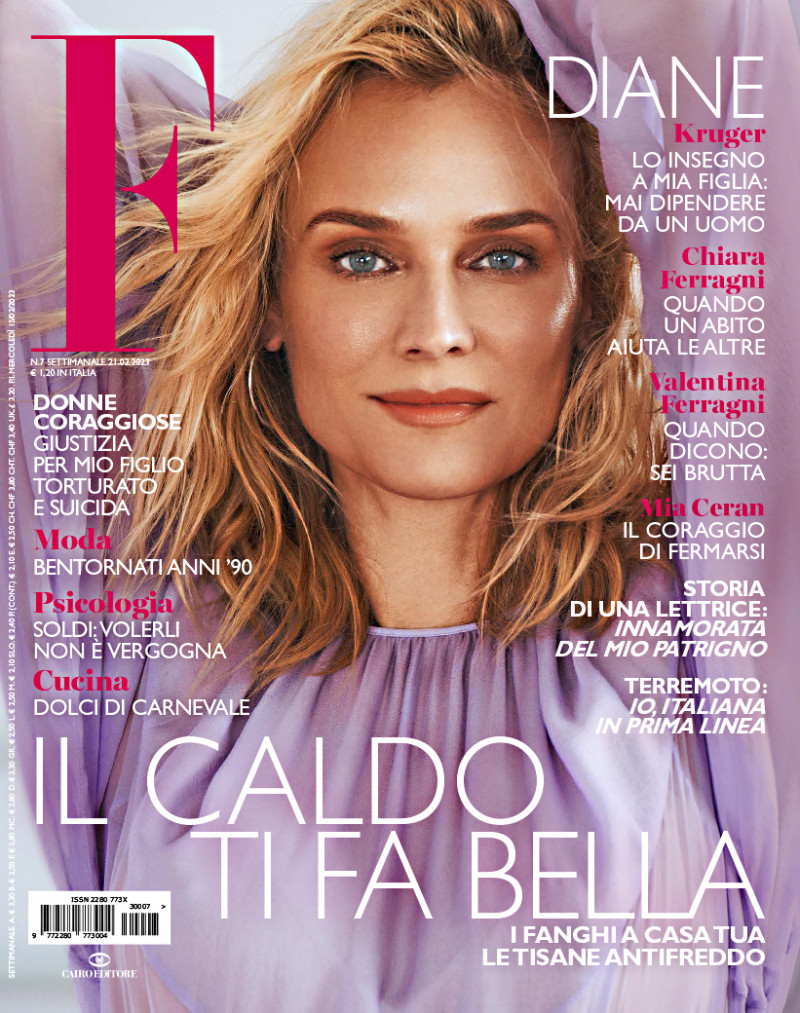 Diane Heidkruger featured on the F cover from February 2023