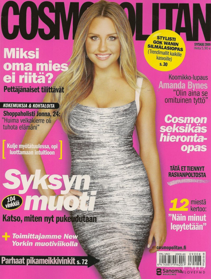 Amanda Bynes featured on the Cosmopolitan Finland cover from September 2009