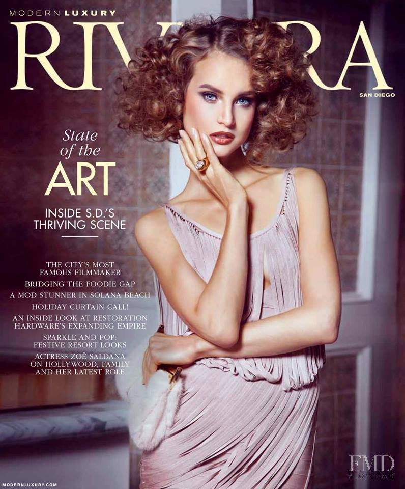 Mariana Idzkowska featured on the Modern Luxury Riviera cover from December 2013