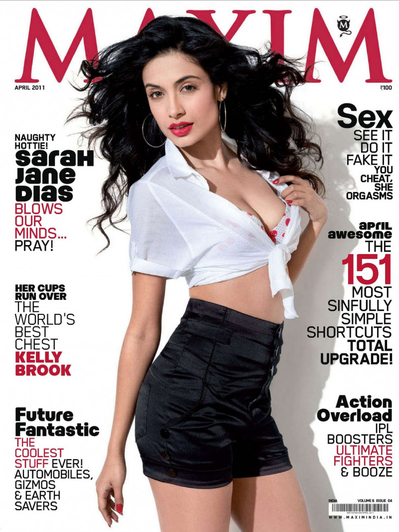 Sarah Jane Diaz featured on the Maxim India cover from April 2011