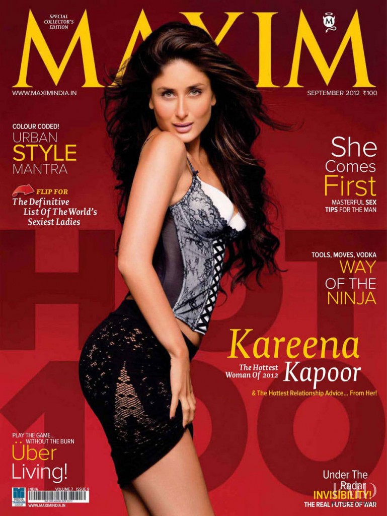 Kareena Kapoor featured on the Maxim India cover from September 2012