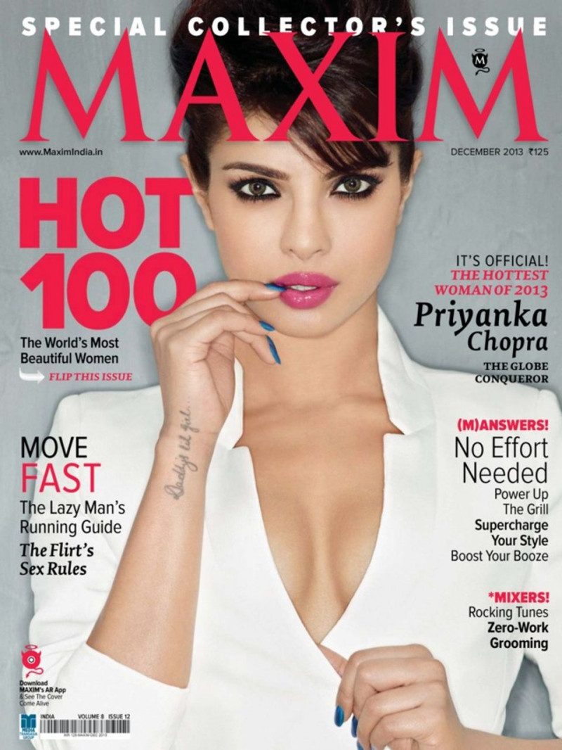 Priyanka Chopra featured on the Maxim India cover from December 2013