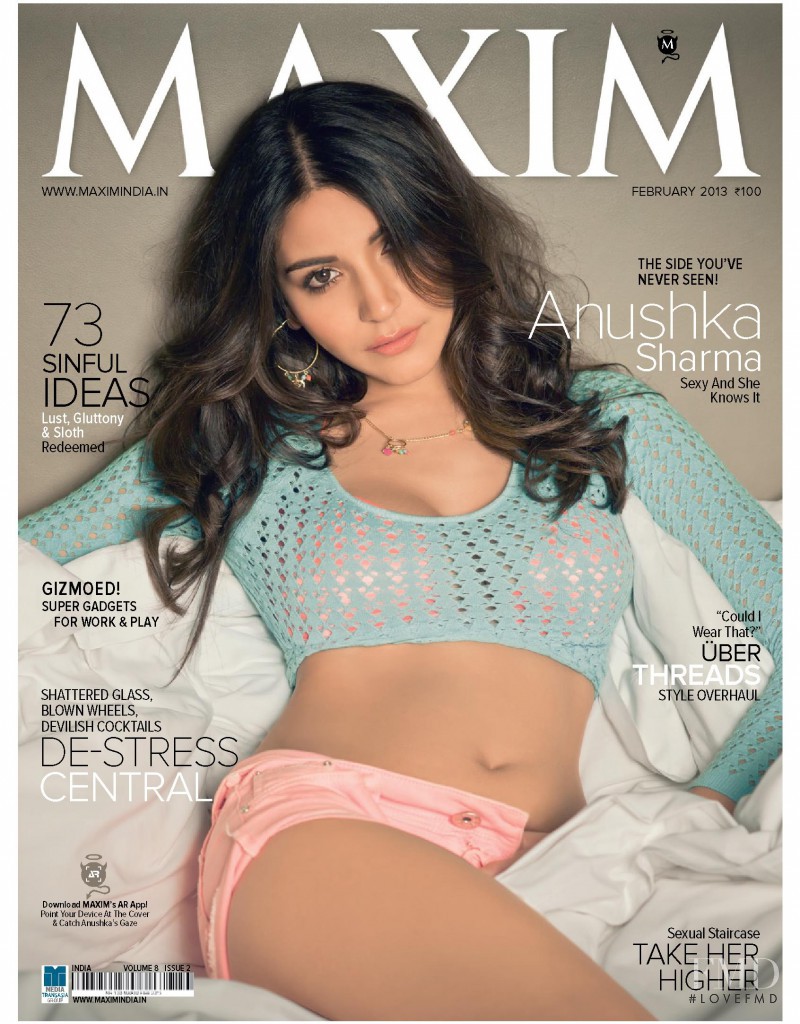 Anushka Sharma featured on the Maxim India cover from February 2013