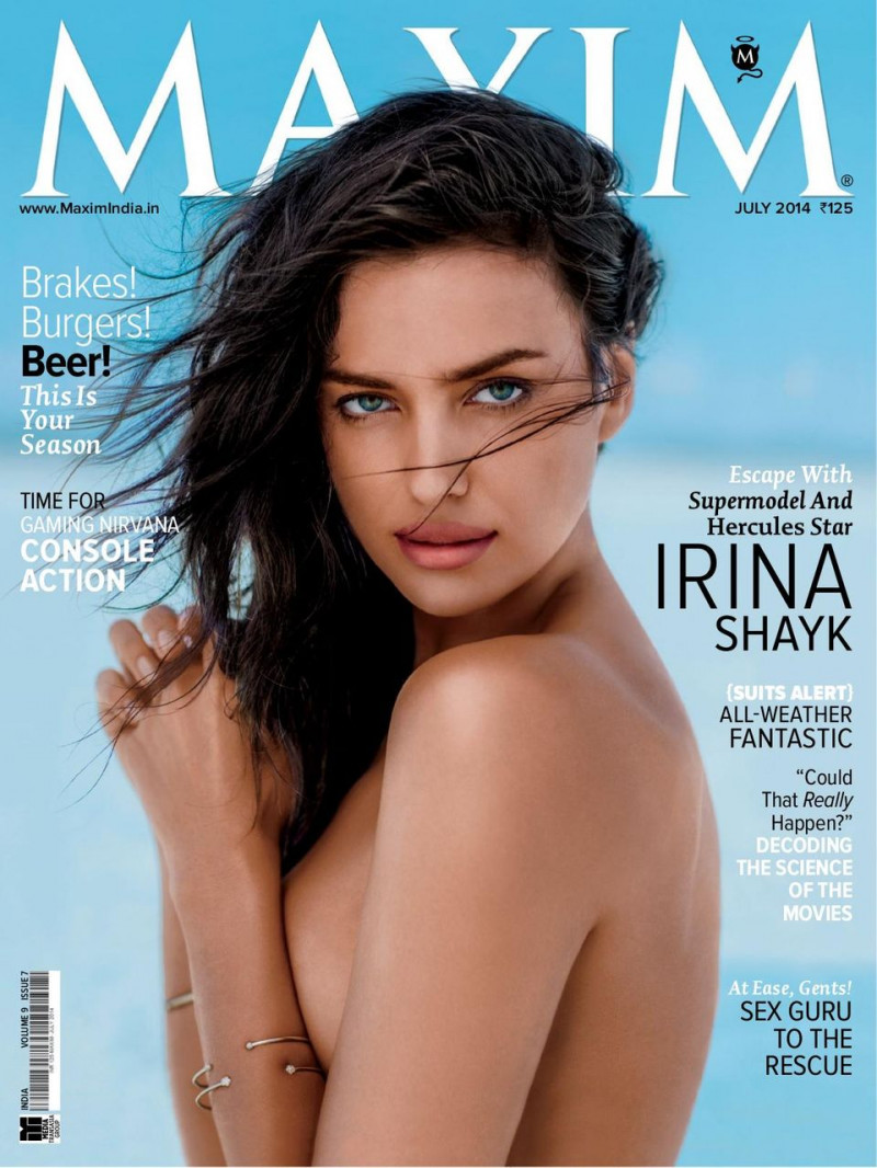 Irina Shayk featured on the Maxim India cover from July 2014