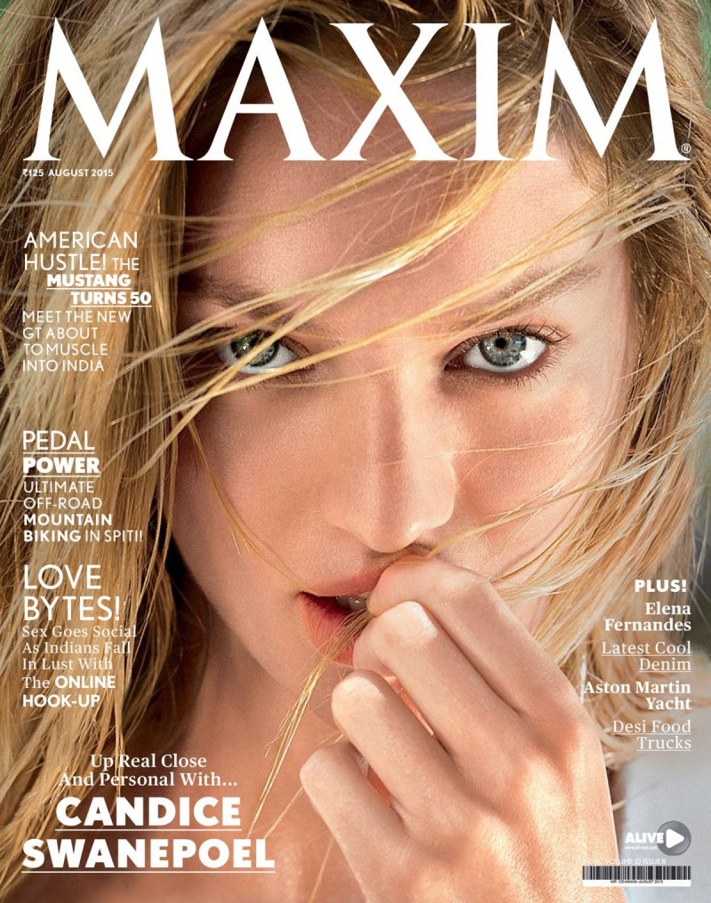 Candice Swanepoel featured on the Maxim India cover from August 2015