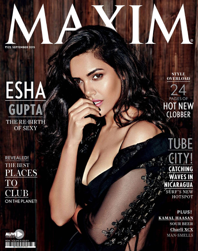 Esha Gupta featured on the Maxim India cover from September 2015