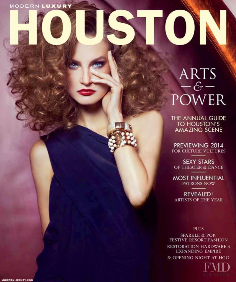 Mariana Idzkowska featured on the Modern Luxury Houston cover from December 2013