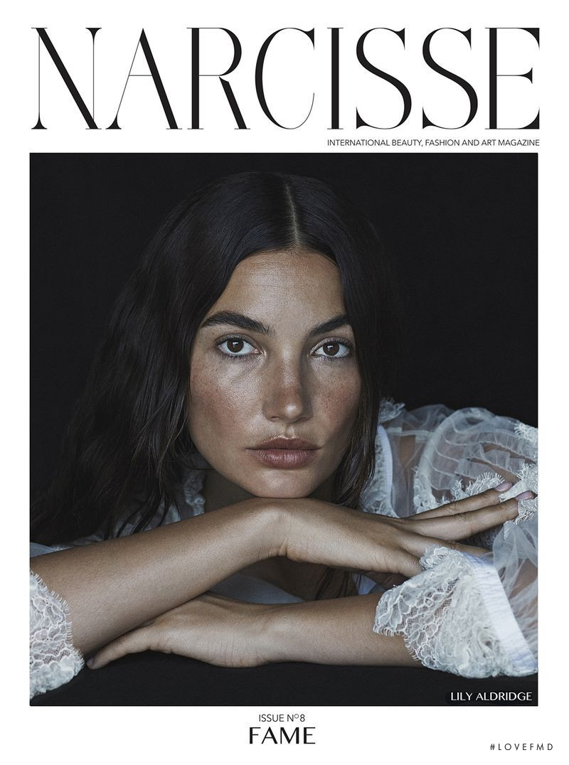 Lily Aldridge featured on the Narcisse cover from October 2018
