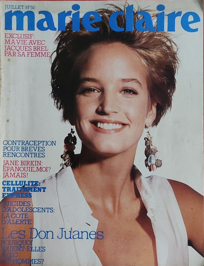 Bonnie Berman featured on the Marie Claire France cover from July 1984