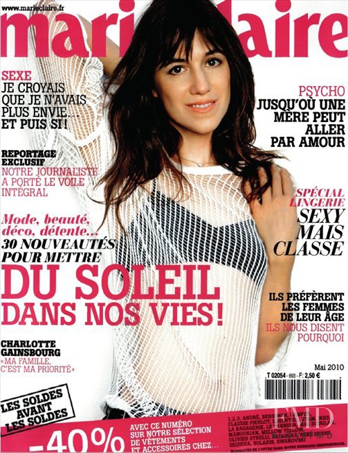  featured on the Marie Claire France cover from May 2010