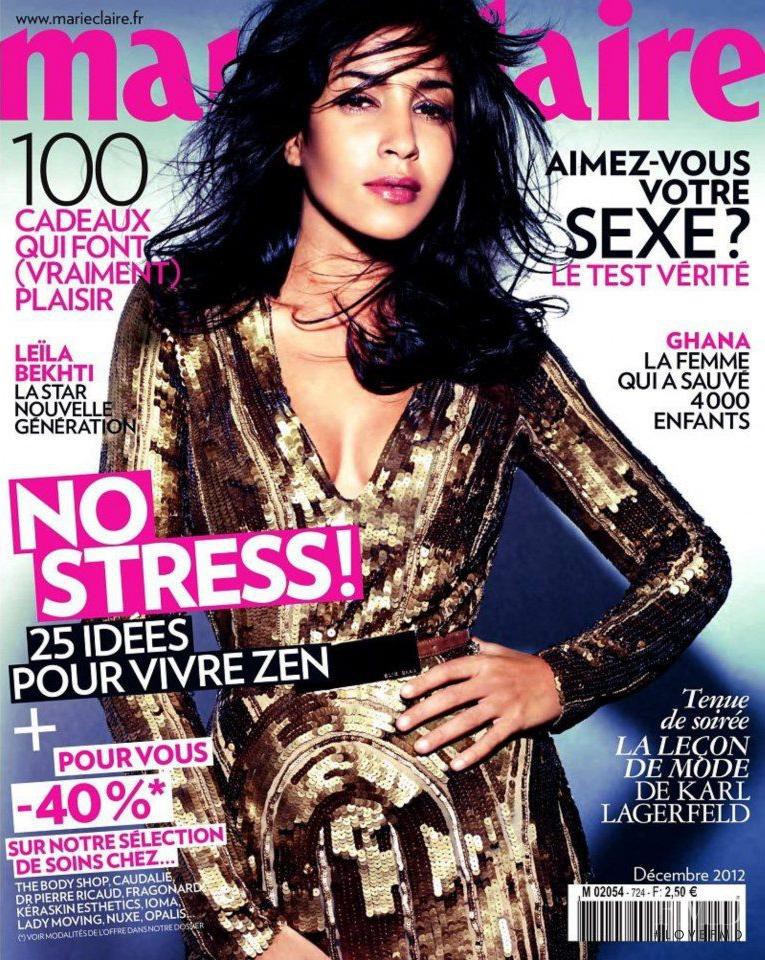 Leila Bekhti featured on the Marie Claire France cover from December 2012