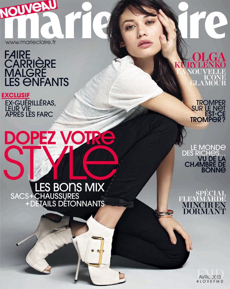 Olga Kurylenko featured on the Marie Claire France cover from April 2013