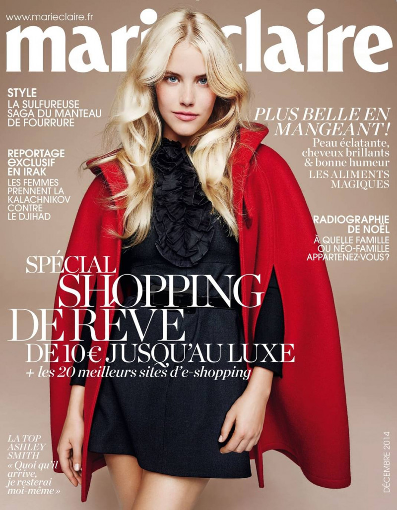 Ashley Smith featured on the Marie Claire France cover from December 2014
