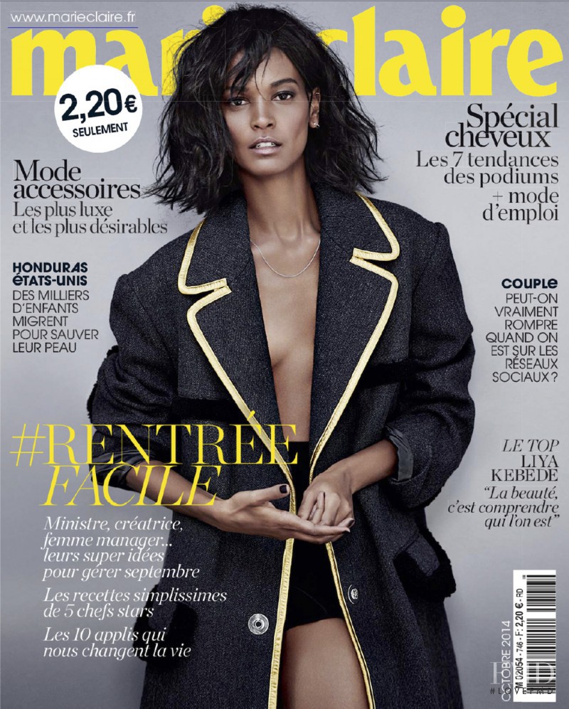 Liya Kebede featured on the Marie Claire France cover from October 2014