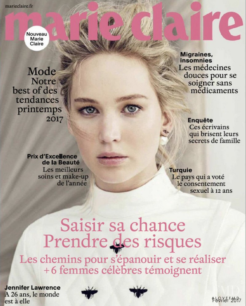  featured on the Marie Claire France cover from February 2017