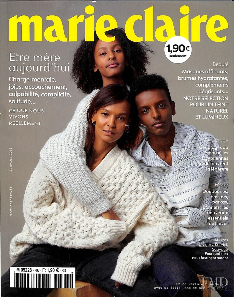 Liya Kebede featured on the Marie Claire France cover from January 2019