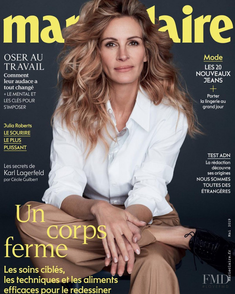 Julia Roberts featured on the Marie Claire France cover from May 2019