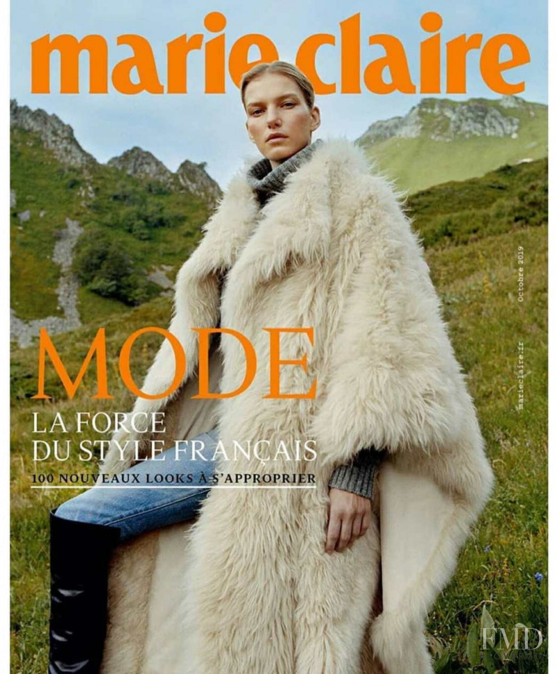Marique Schimmel featured on the Marie Claire France cover from October 2019