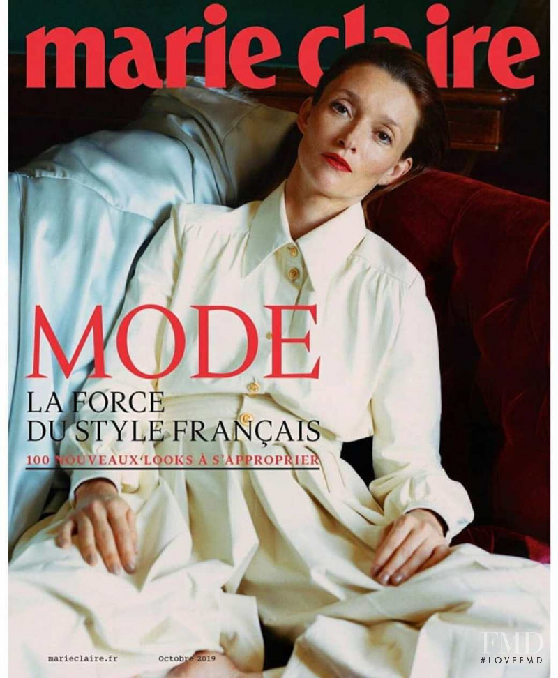 Audrey Marnay featured on the Marie Claire France cover from October 2019