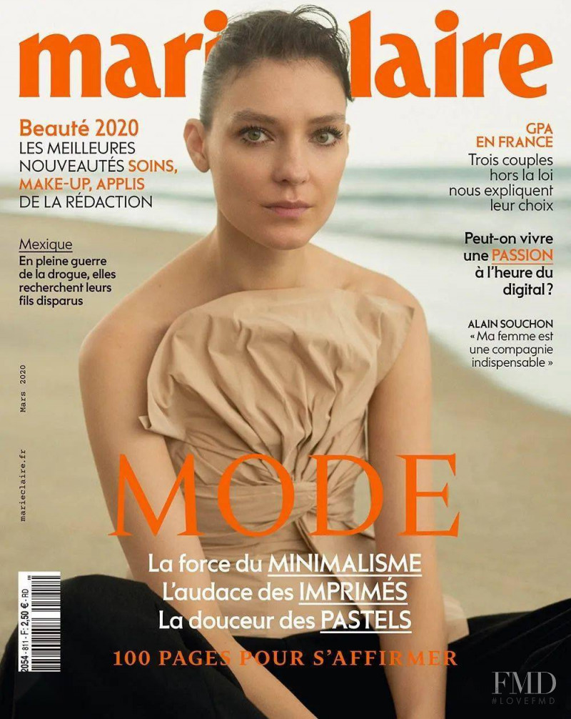 Kati Nescher featured on the Marie Claire France cover from March 2020